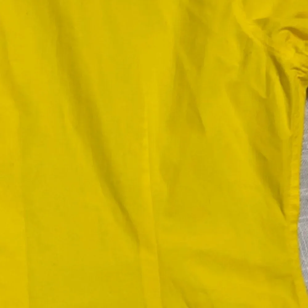 Moda International Yellow Button Front Blouse- Size M Summer Office Casual Fun - Picture 5 of 6